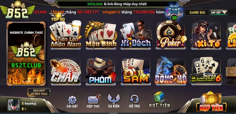 B52 - Game bài Đổi Thưởng Bom Tấn - Tải B52.Win APK, PC, IOS nhận thưởng hot nhất 6/2023