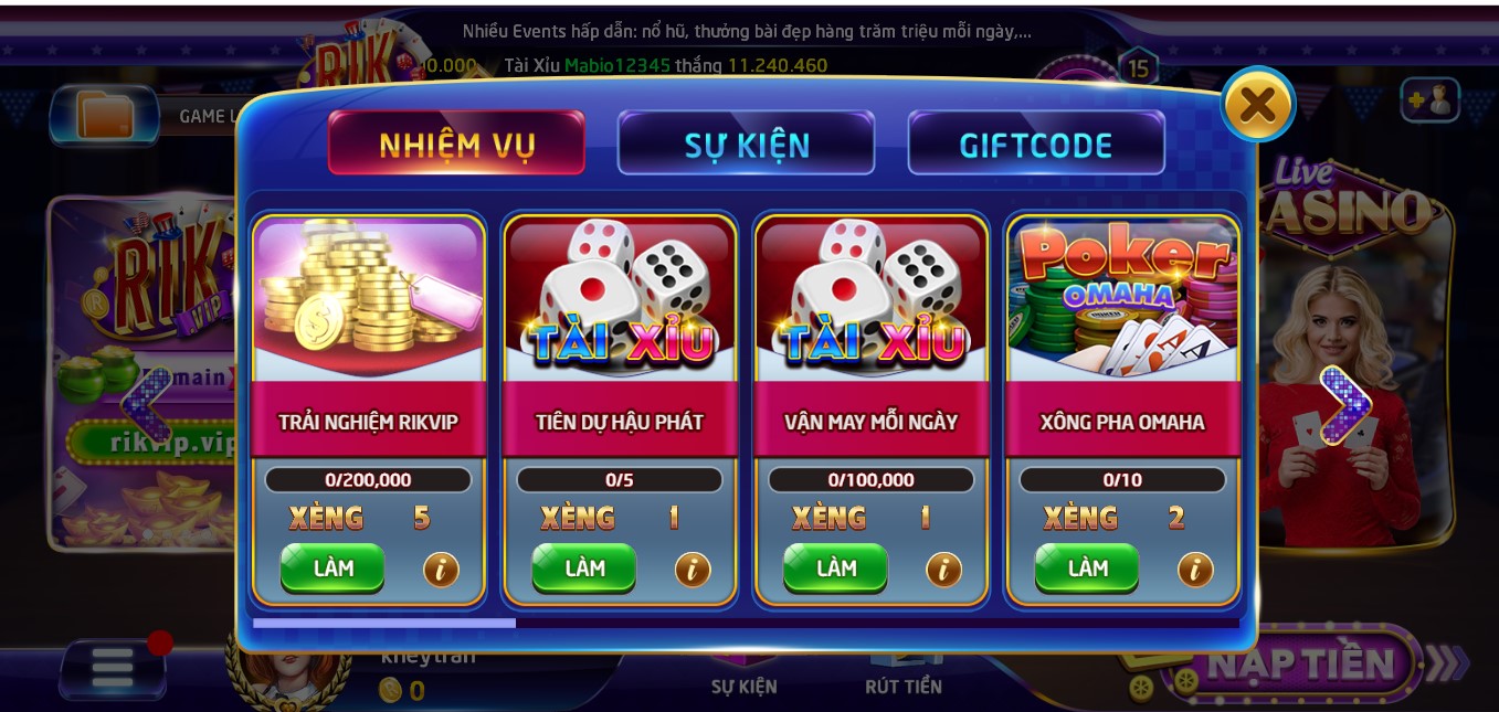 RikVIP CLub - Game RikVIP Đổi Thưởng "Chất lừ" - Tặng Code hot nhất 2023