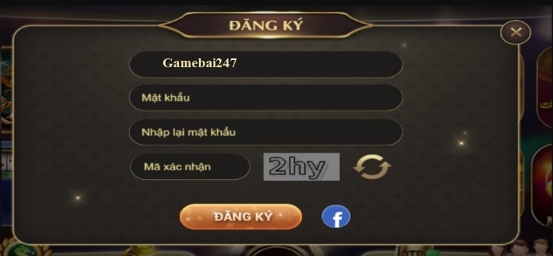 Biểu mẫu đăng ký tài khoản mới cho tân game thủ