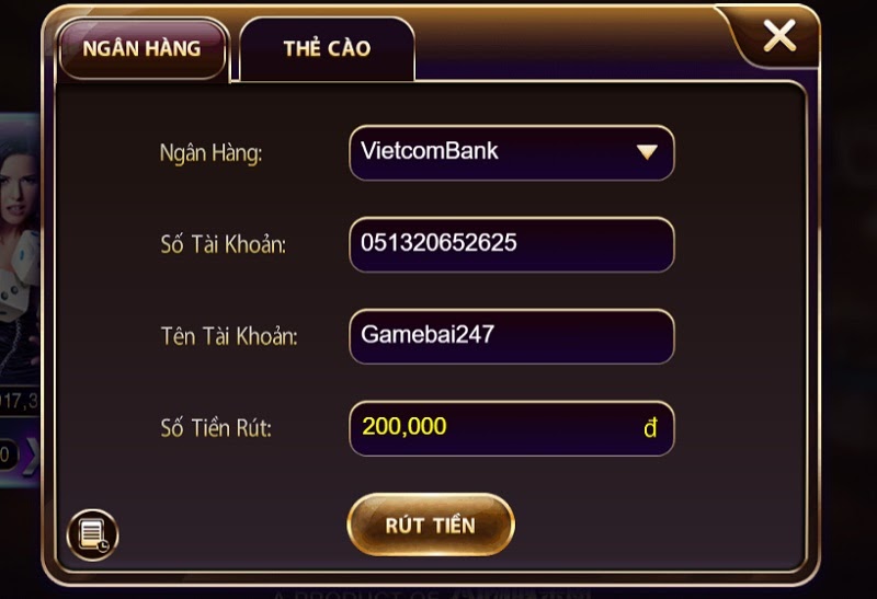 Rút tiền siêu tốc nếu làm đúng theo hướng dẫn của Game Bài 247