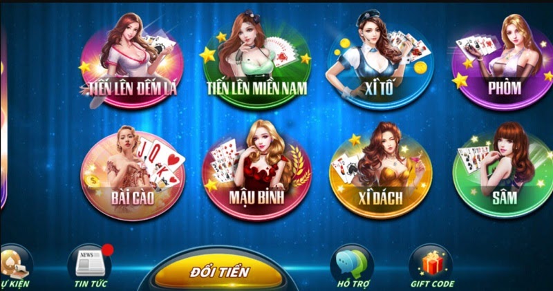 Đa dạng các thể loại game bài đổi thưởng