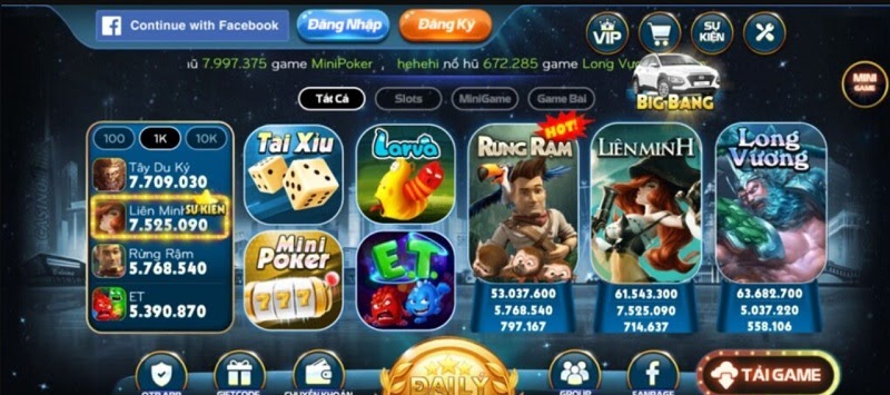 Giao diện vô vùng hiện đại của cổng game B79 Club 