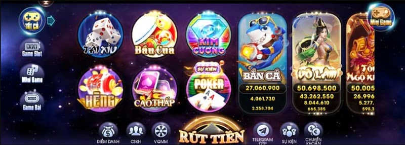 Giao diện độc đáo của cổng game bài đổi thưởng Bich88