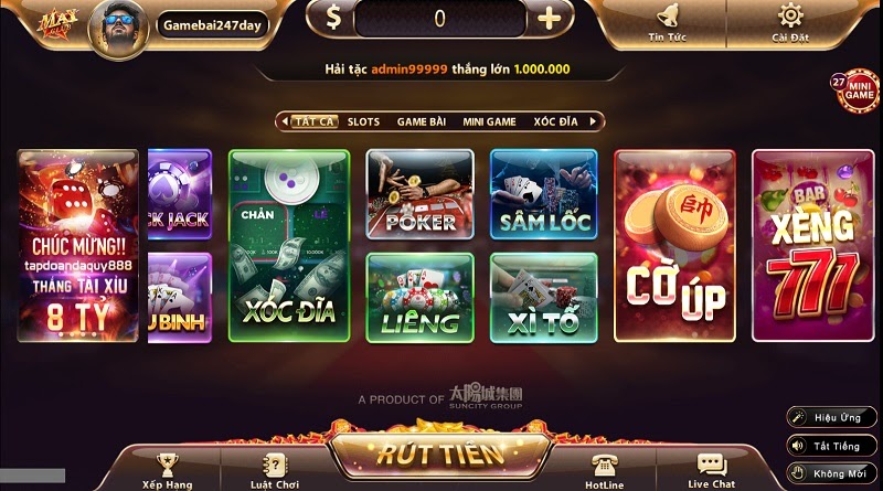 Giao diện mượt mà, sắc nét của cổng game May Club