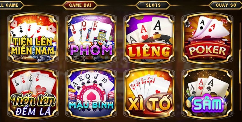 Đa dạng các thể loại game bài tại cổng game đổi thưởng Ricwin 