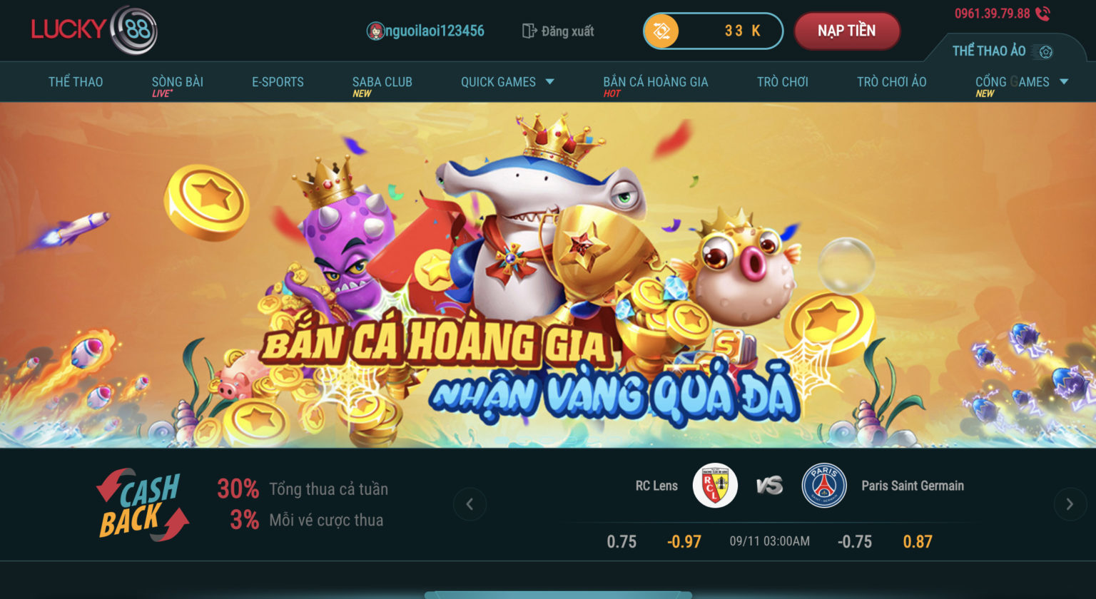 Hệ thống trò chơi tại Bắn Cá Lucky88