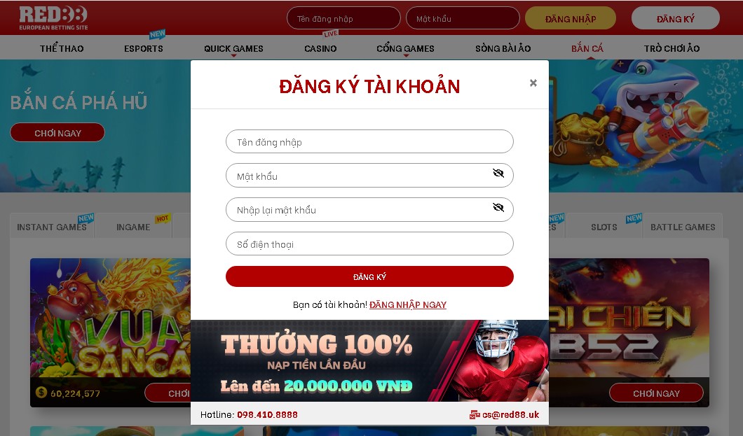 Hướng dẫn tham gia bắn cá RED88