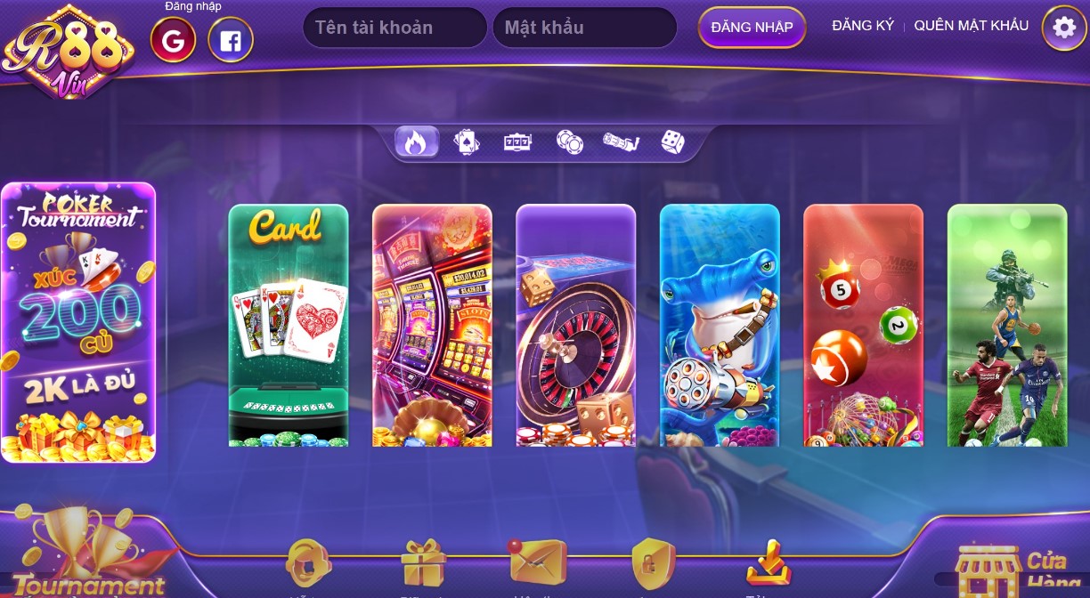 Kho game đa dạng tại 1R88 VIP