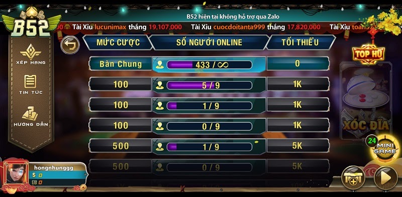 Cổng game uy tín vẫn đang có rất nhiều người chơi online