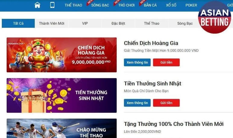 Khuyến mãi tại Nhà cái cá cược thể thao CMD368