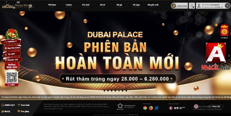 Hướng dẫn chơi tại Dubai Palace 