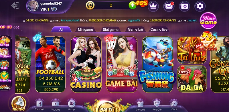 Không gian game vô cùng sống động và thu hút người chơi