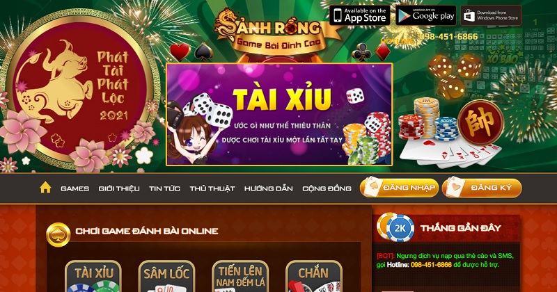 Sanh Rong - Cổng game bài chất lượng nhất năm 2022