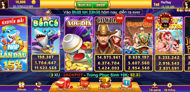 Hệ thống game cá cược ăn tiền xanh chín tai Săn Hũ 777