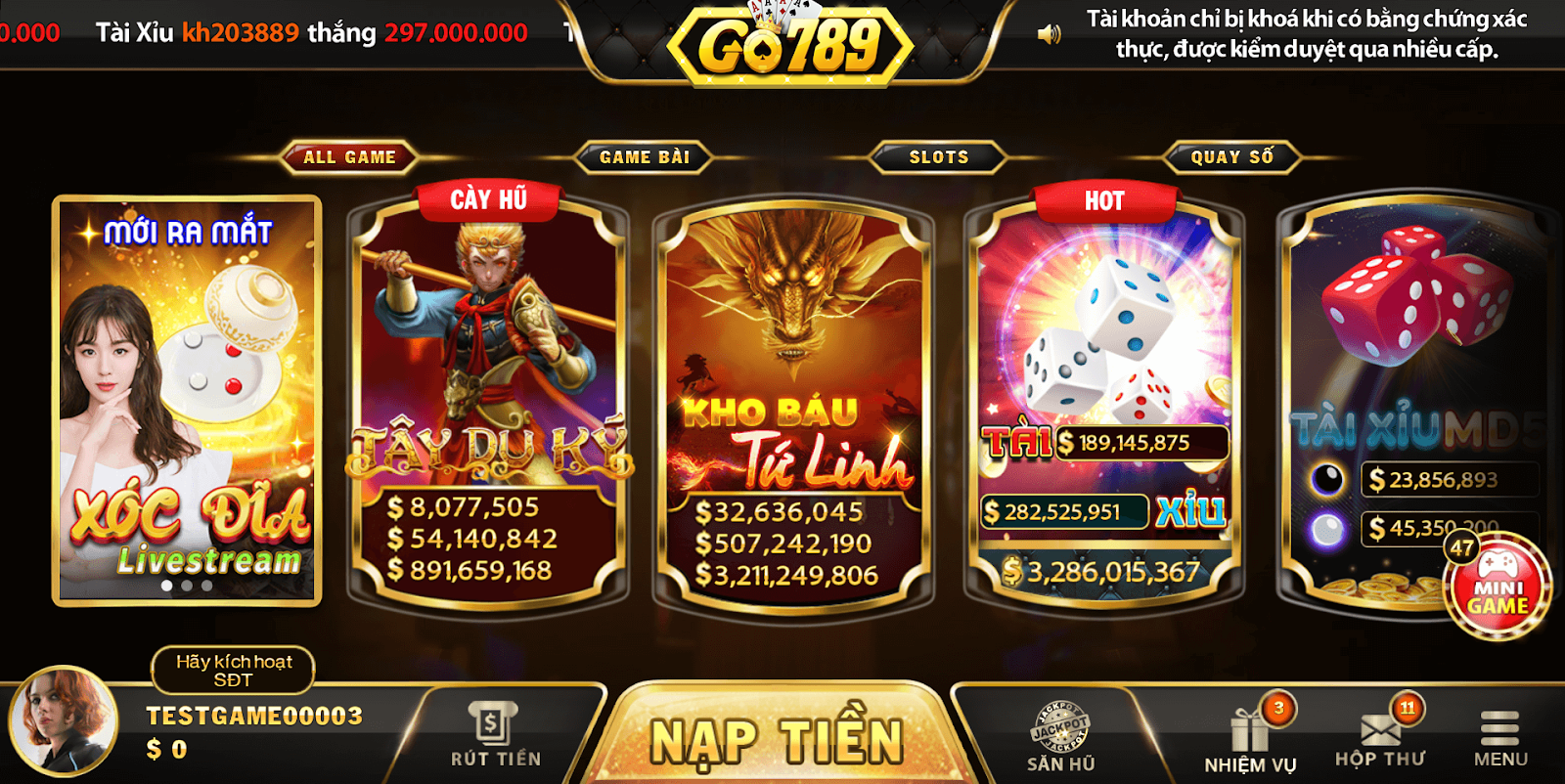 Trải nghiệm các hệ thống trò chơi của cổng game Go99 Club