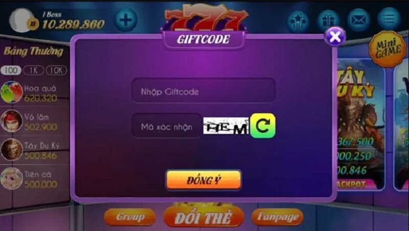 Big777 Giftcode: Khuyến mãi có giá trị lên tới 50k