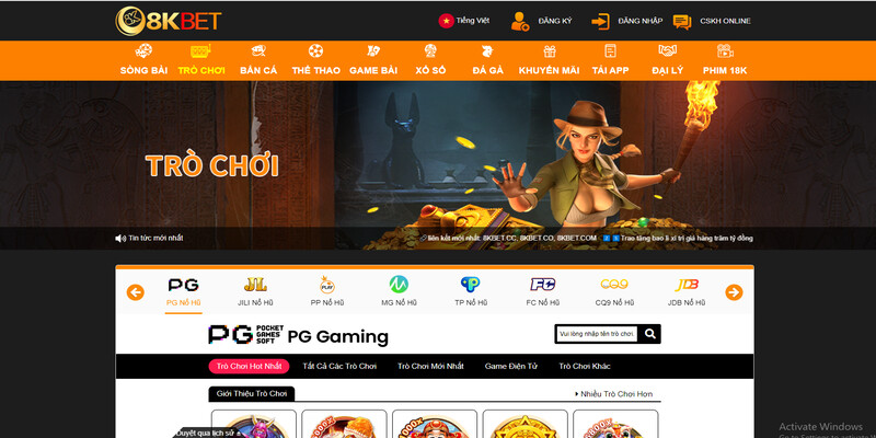 Cùng tìm hiểu về game nổ hũ online 8kbet hot nhất hiện nay