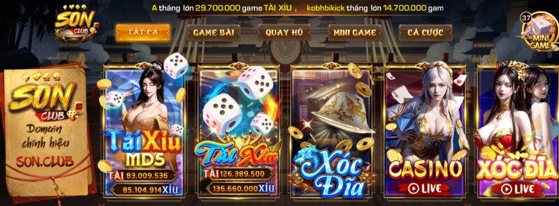 Kho game phong phú, đa dạng 