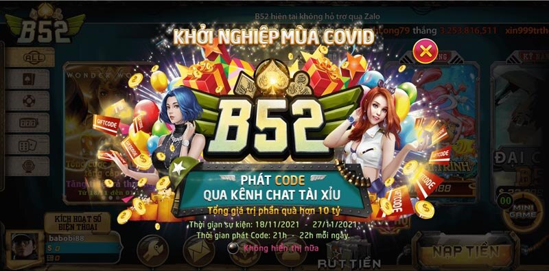 Một vài thông tin về B52 Game Giftcode