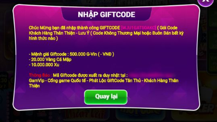 Quyền lợi khi sử dụng R365 Win Giftcode