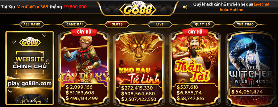 Slot game Go88 – Sức hút khó cưỡng tại Go88